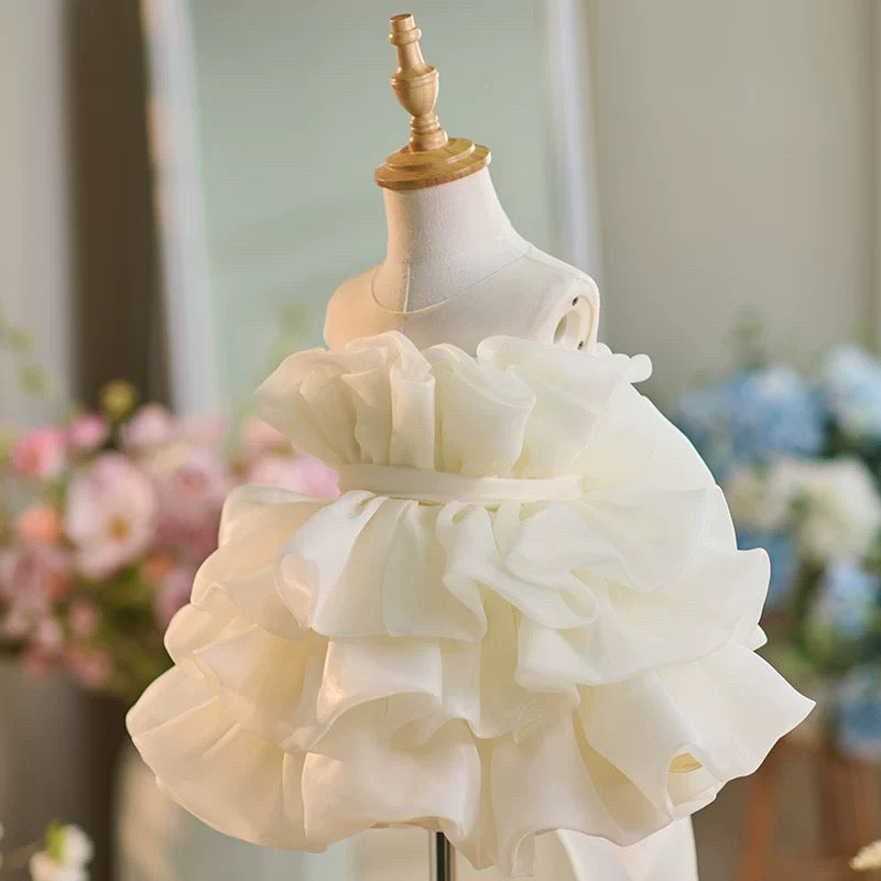 Vestido de tul hasta la rodilla para bebé niña en su primer cumpleaños 
