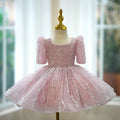 Vestido de bebé niña sin mangas con lentejuelas hasta la rodilla 