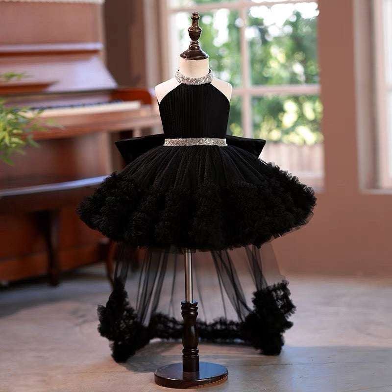 Vestido de bebé niña sin mangas de tul hasta la rodilla 