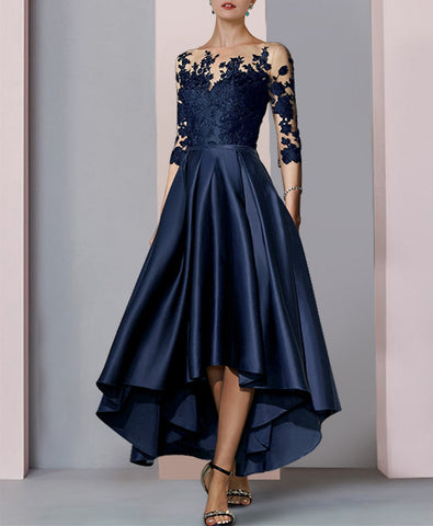 Robes de mère de la mariée de coupe trapèze/princesse avec appliques 