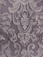 Tailleur-pantalon en mousseline à manches courtes et dentelle pour la mère de la mariée 