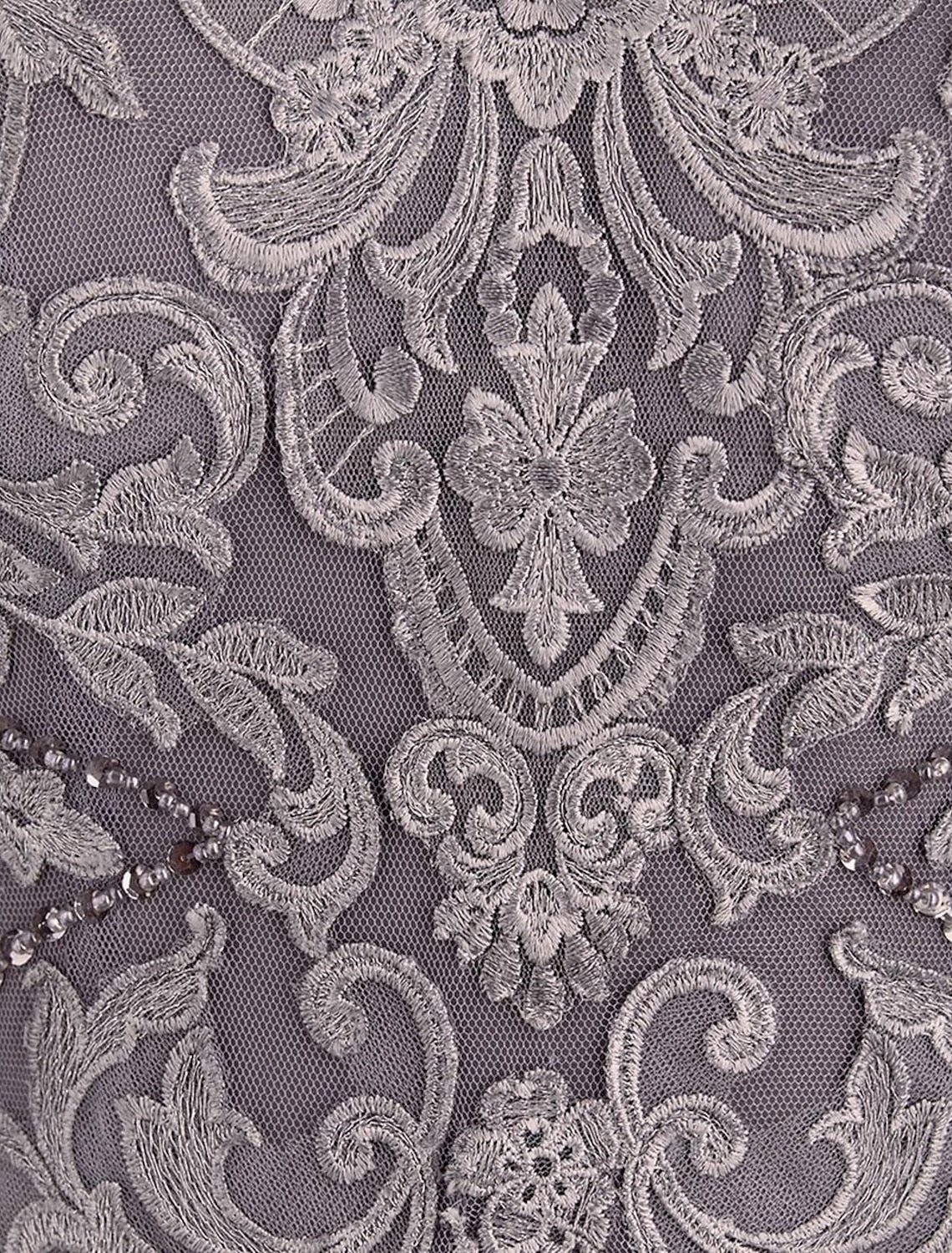 Tailleur-pantalon en mousseline à manches courtes et dentelle pour la mère de la mariée 