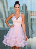 Vestido de fiesta sin mangas con escote en V y corte en A
