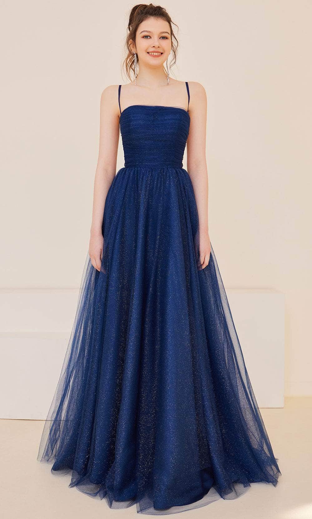 Vestido de graduación con corpiño fruncido
