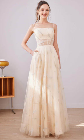 Robe longue trapèze droite