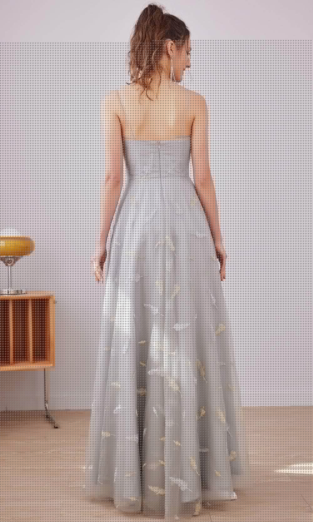Straight Across A-Line Long Dress
