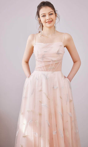 Robe longue trapèze droite