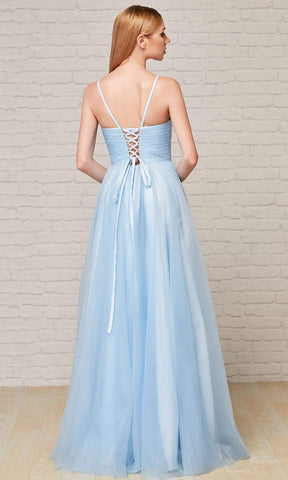 Robe en tulle pailleté à plis