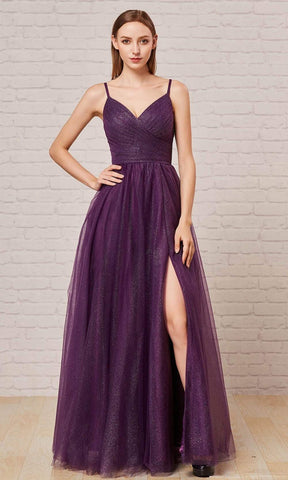 Robe en tulle pailleté à plis
