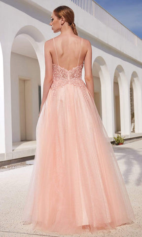 Vestido de corte A con corpiño de encaje y tul brillante