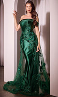 Floral Off-Shoulder Evening Dress