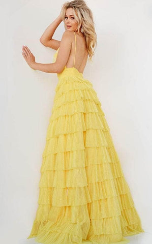 Vestido de fiesta con falda escalonada