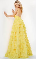 Tiered Skirt Prom Dress
