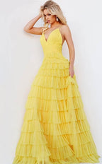 Tiered Skirt Prom Dress