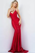 Jewel Embellished Mermaid Prom Dress