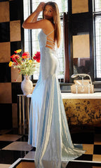 Jewel Embellished Mermaid Prom Dress