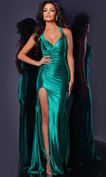 Vestido de fiesta halter de satén