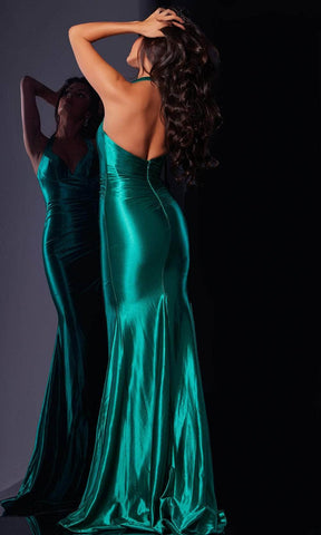 Vestido de fiesta halter de satén