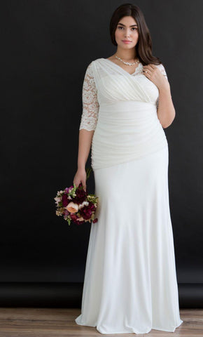 Robe de mariée longue Kiyonna, tenue de cérémonie