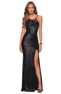Sequined Halter Neck Sheath Dress