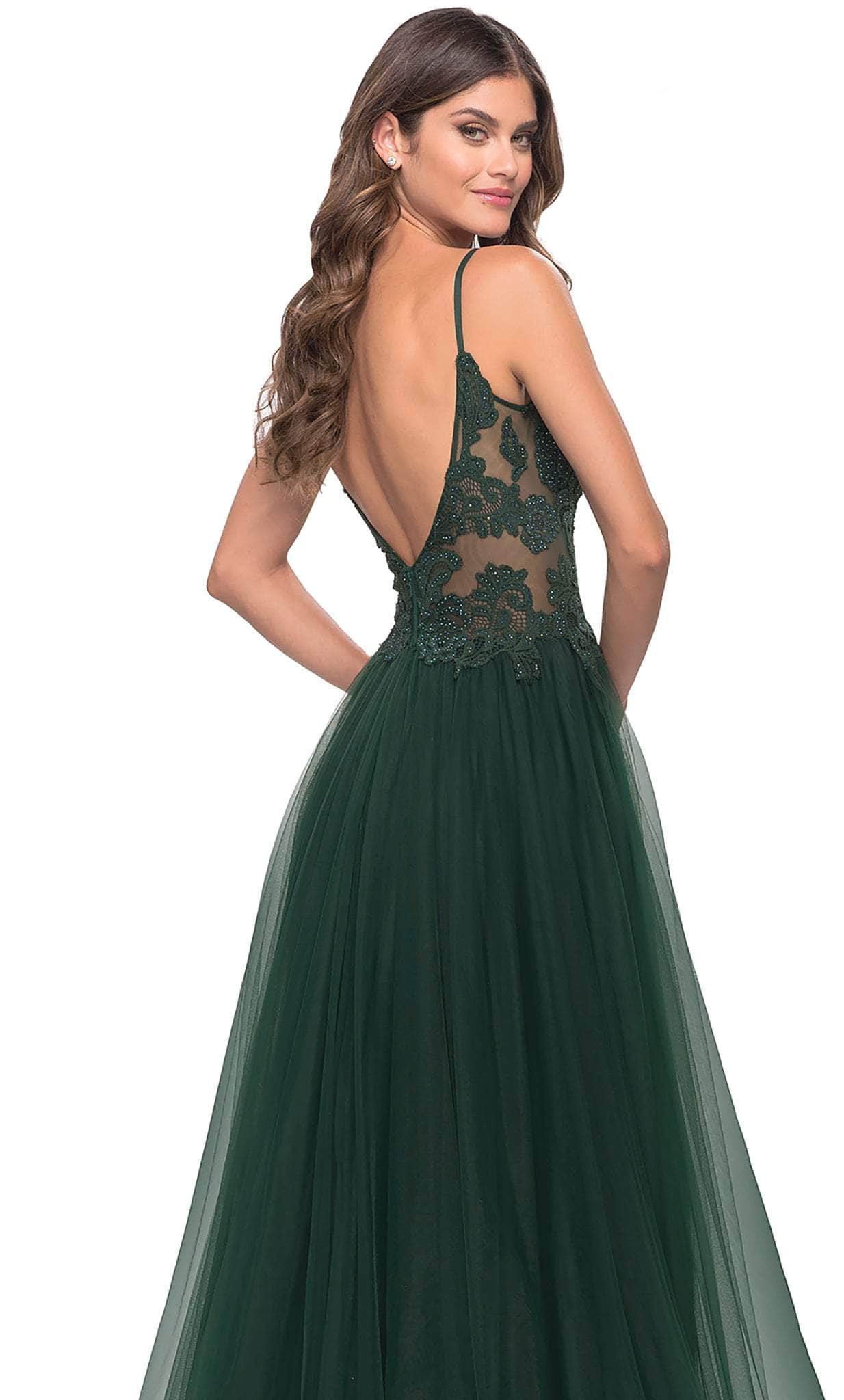 Lace High Slit Prom Dress