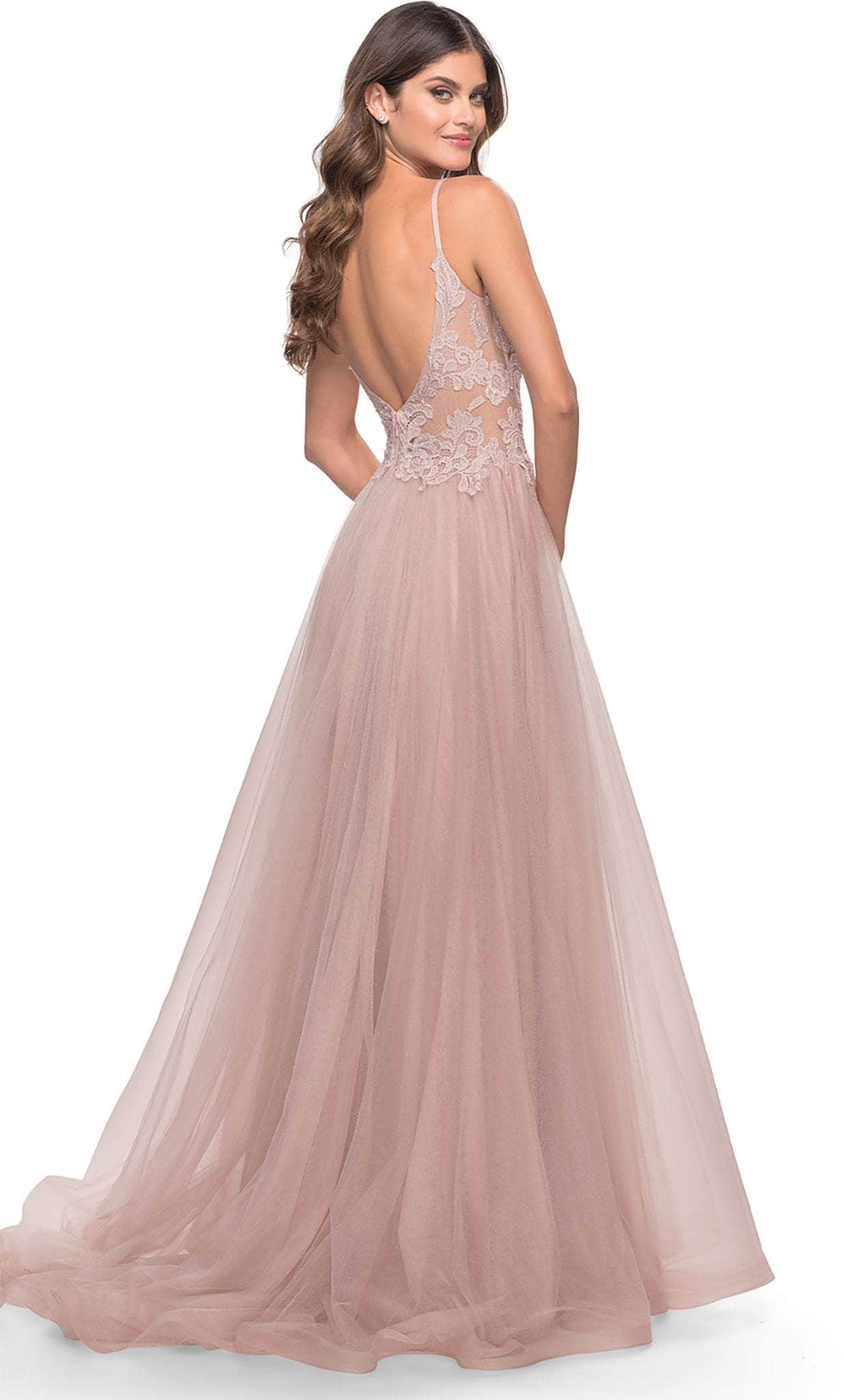 Lace High Slit Prom Dress