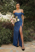 Robe corset en satin souple