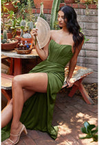 Robe corset en satin souple