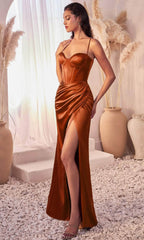 Spaghetti Strap Sweetheart Prom Gown