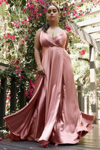Robe trapèze fluide en satin