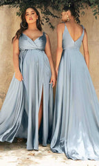 Robe trapèze fluide en satin