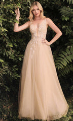 Robe longue à décolleté plongeant en V