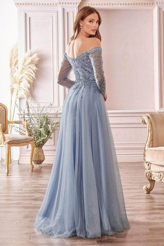 Vestido de tul con lentejuelas y cuentas, corte en A