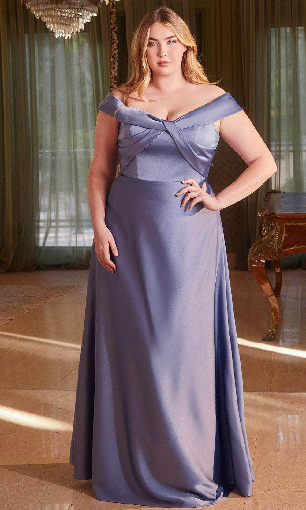 Off Shoulder Knotted Prom Gown