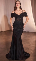 Vestido de sirena con cintura fruncida para baile de graduación