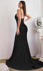 Jewel Trimmed Prom Dress