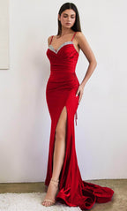 Jewel Trimmed Prom Dress