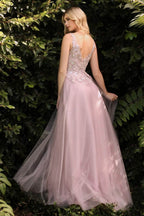 Plunging Sweetheart A-Line Prom Dress