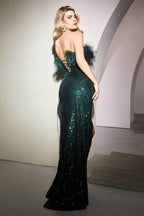 Sequin Ornate Evening Gown
