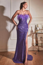 Sequin Ornate Evening Gown