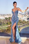 Bead Embellished Sheath Gown
