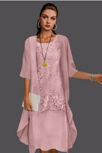 Vestidos cortos de dama de honor color lavanda, vestidos para la madre de la novia con encaje