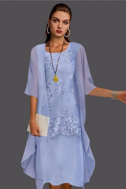 Vestidos cortos de dama de honor color lavanda, vestidos para la madre de la novia con encaje