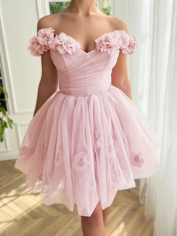 Lilac Corset Strapless Short Tulle Homecoming Dress