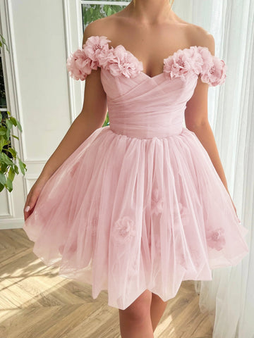 Lilac Corset Strapless Short Tulle Homecoming Dress