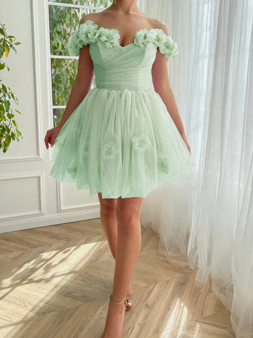 Lilac Corset Strapless Short Tulle Homecoming Dress