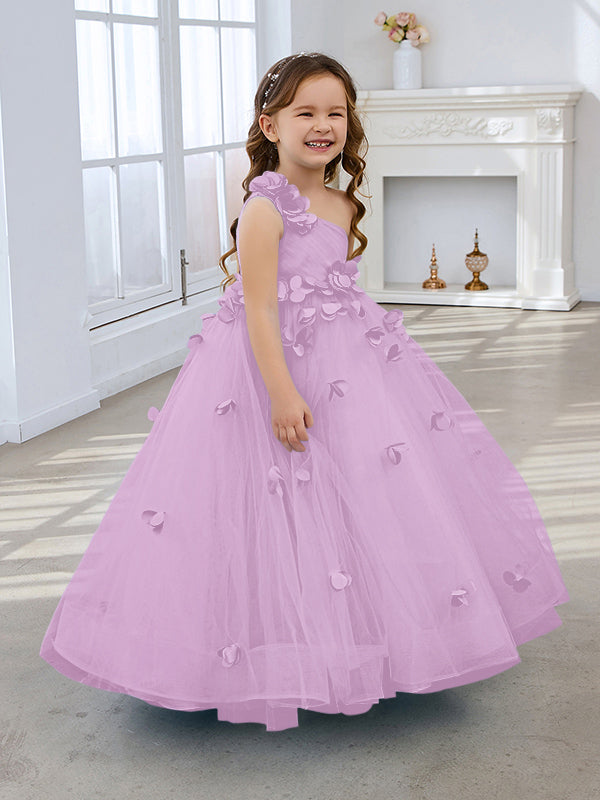 Vestido de princesa/vestido de tul hasta el suelo para niña de las flores 