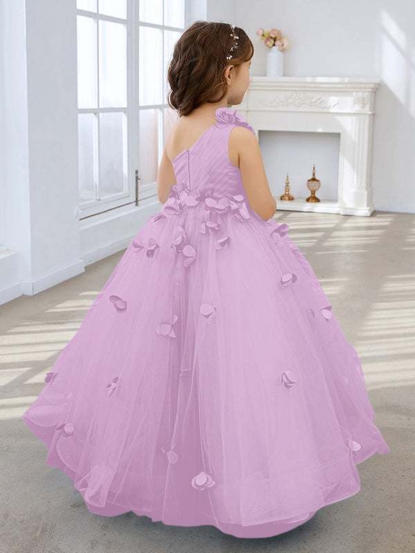 Vestido de princesa/vestido de tul hasta el suelo para niña de las flores 