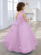 Vestido de princesa/vestido de tul hasta el suelo para niña de las flores 
