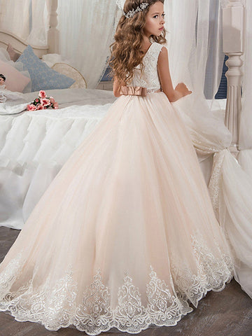 Robe de bal longue en mousseline et tulle, col rond, robe de mariée, d'anniversaire ou de demoiselle d'honneur